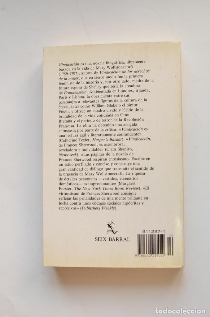 Libros: Vindicaci&oacute;n - SHERWOOD, Frances - Foto 3
