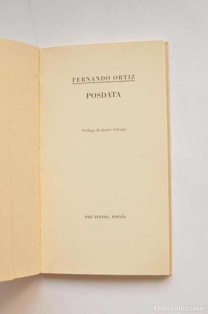 Libros: Posdata - ORTIZ, Fernando - Foto 2