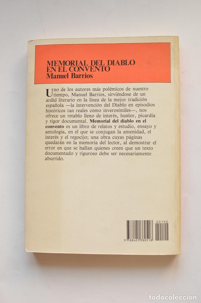 Libros: Memorial del diablo en el convento - BARRIOS, Manuel - Foto 3
