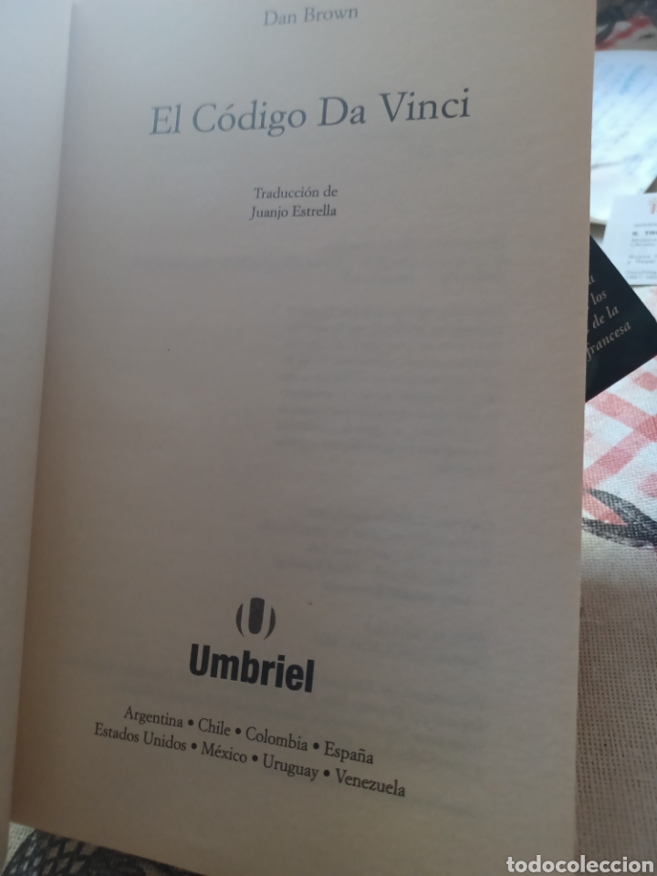 Libros: Barybook. 252. El C&oacute;digo Da Vinci Dan Brown umbriel - Foto 3