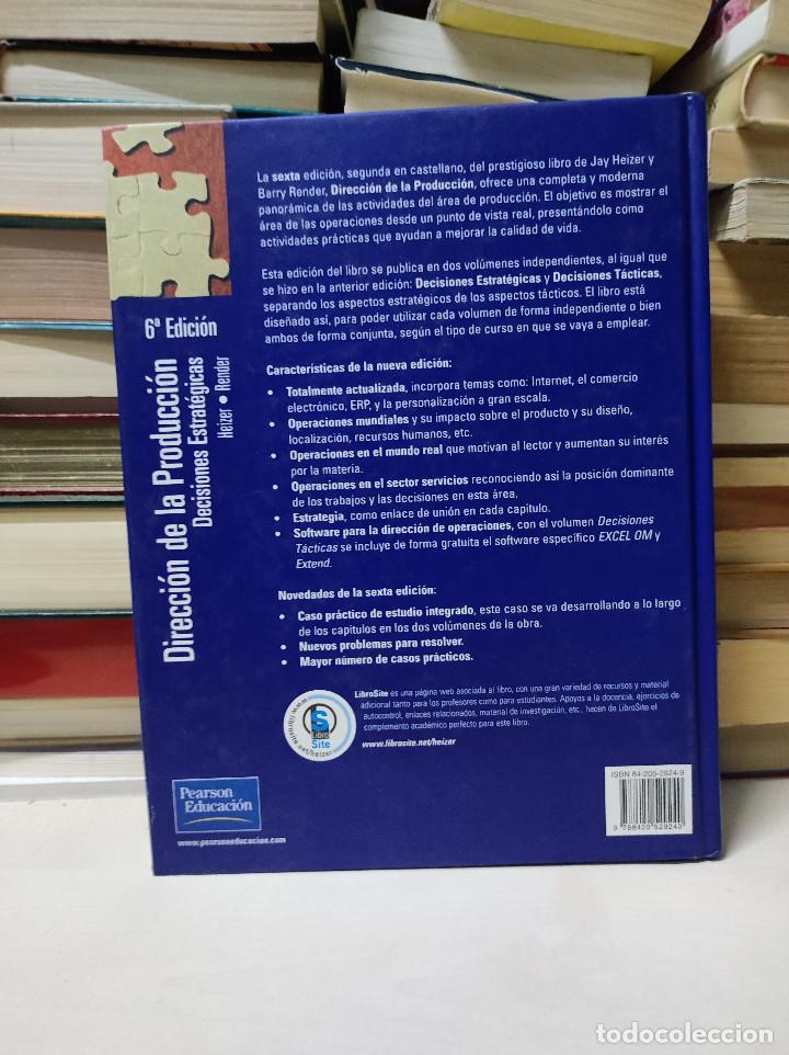 Libros: DIRECCI&Oacute;N DE LA PRODUCCI&Oacute;N DECISIONES ESTRATEGICAS JAY HEIZER - Foto 2