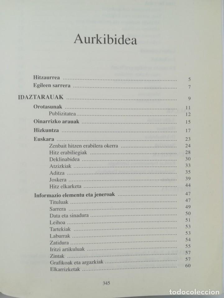 Libros: Euskadi, Periodismo. estilo liburua EGUNKARIA 1992. Libro de estilo. - Foto 2