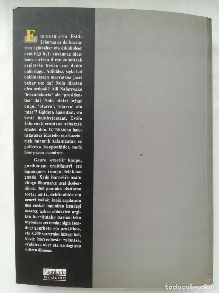 Libros: Euskadi, Periodismo. estilo liburua EGUNKARIA 1992. Libro de estilo. - Foto 4