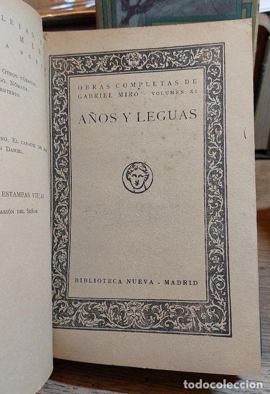 Libros: A&Ntilde;OS Y LEGUAS. - MIRO, Gabriel. - Foto 2