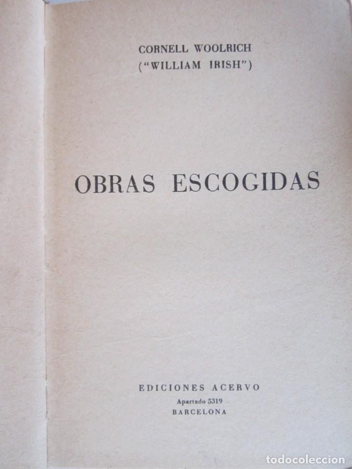Libros: (177) OBRAS ESCOGIDAS DE CORNELL WOOLRICH - Foto 2