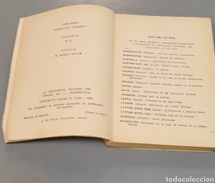Libros: Tragedia en tres actos AGATHA CHRITIE 1959 - Foto 4