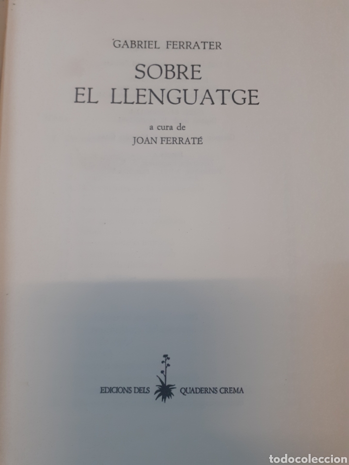 Libros: SOBRE EL LLENGUATGE. 1&ordf; Edici&oacute;n - FERRATER,Gabriel - Foto 5