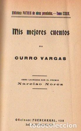 Libros: Mis Mejores Cuentos - Vargas, Curro - Foto 1