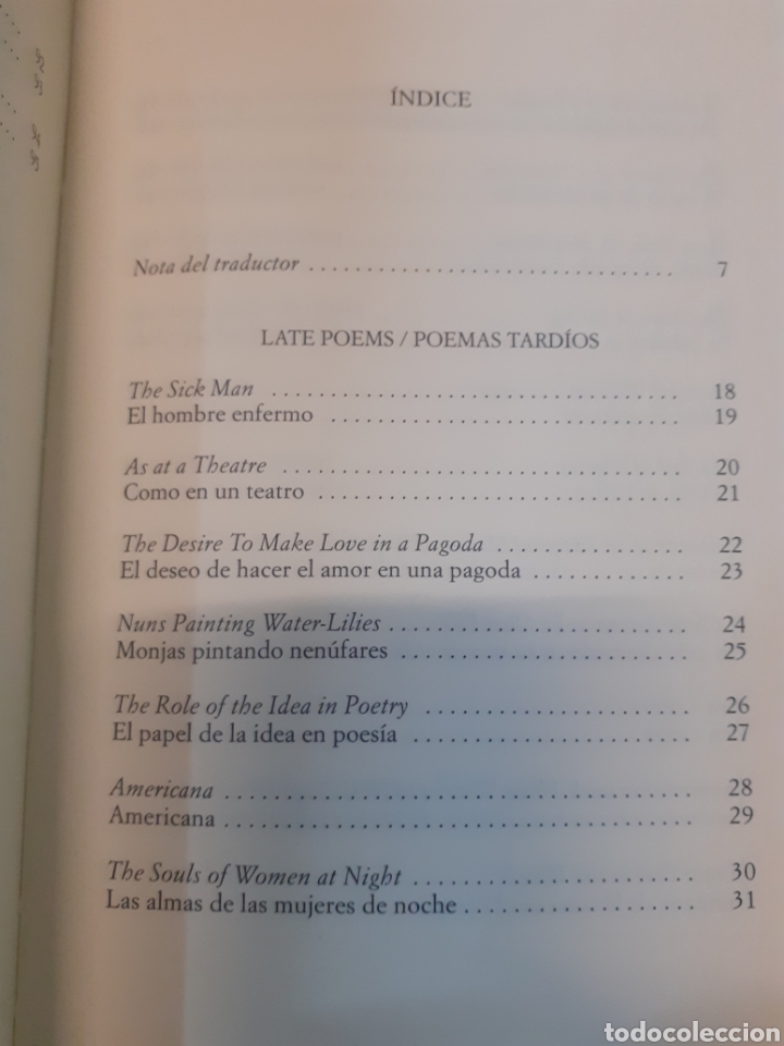 Libros: POEMAS TARDIOS. 1&ordf; Edici&oacute;n - STEVENS,Wallace - Foto 4