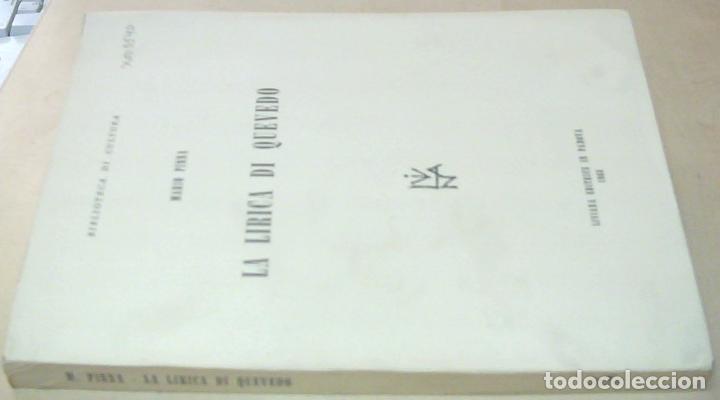 Libros: La lirica di Quevedo - PINNA, Mario: