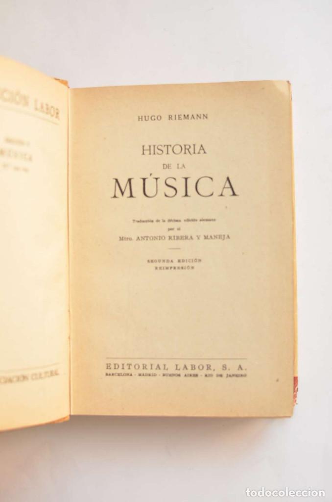 Libros: Historia de la M&uacute;sica - RIEMANN, Hugo - Foto 3