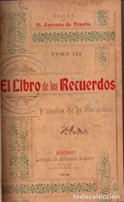 Libros: El Libro de los Recuerdos. - Trueba, Antonio de - Foto 1