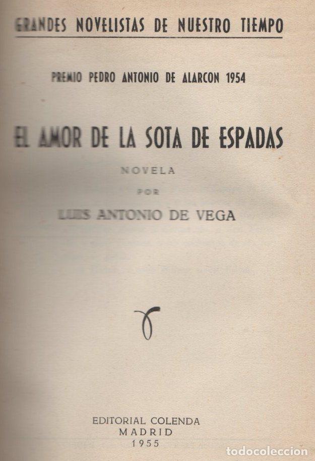 Libros: El Amor de la Sota de Espadas - Vega, Luis Antonio de - Foto 1