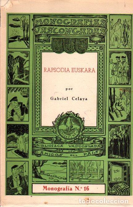 Libros: Rapsodia euskara - Celaya, Gabriel - Foto 1