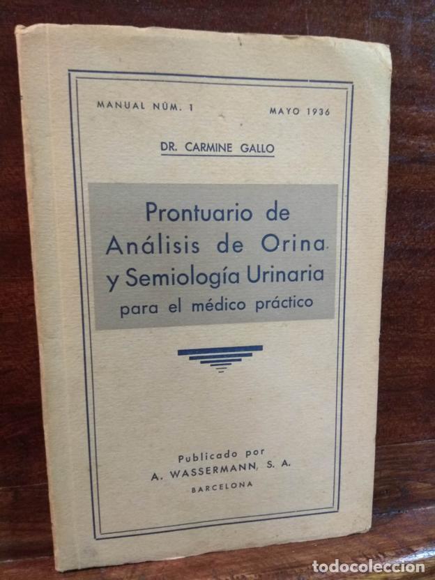 Libros: Prontuario de An&aacute;lisis de Orina y Semiolog&iacute;a Urinaria para el m&eacute;dico pr&aacute;ctico