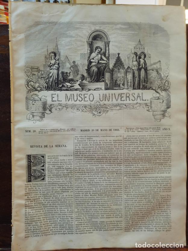 Libros: El museo universal N&ordm;20. 20 de Mayo de 1866 - Foto 1
