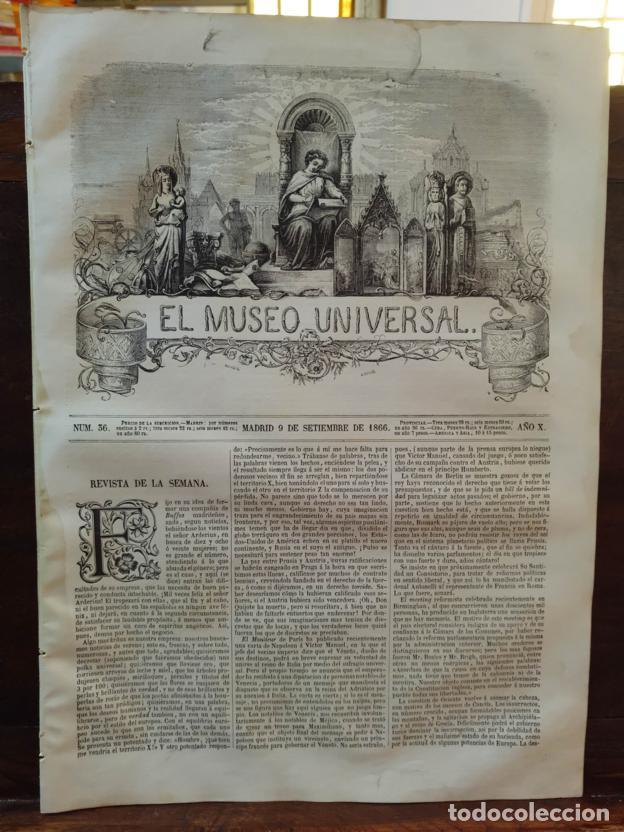 Libros: El museo universal N&ordm;36. 9 de Septiembre de 1866 - Foto 1
