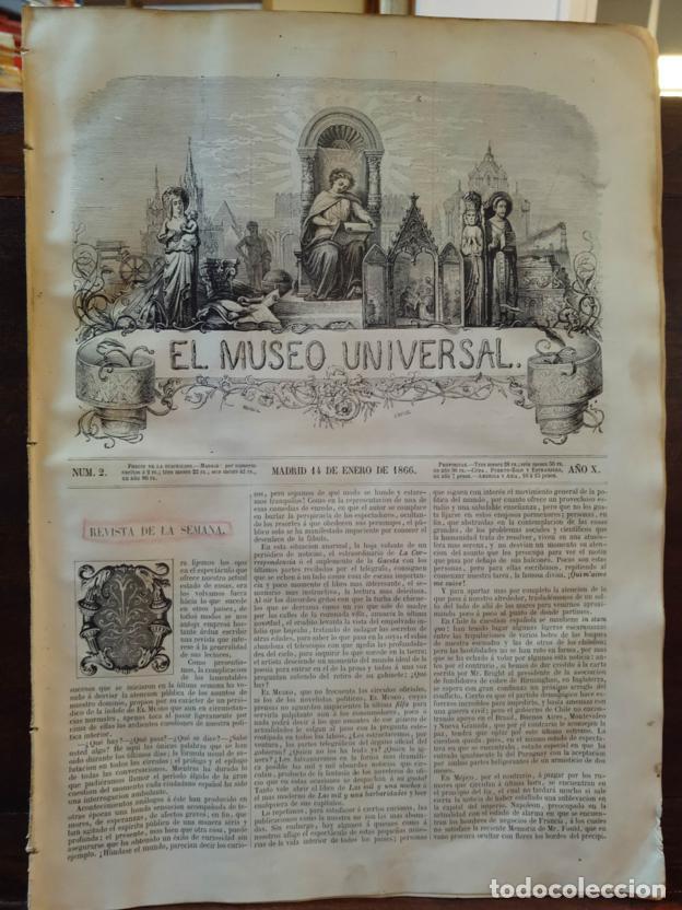 Libros: El museo universal N&ordm;2. 14 de Enero de 1866 - Foto 1