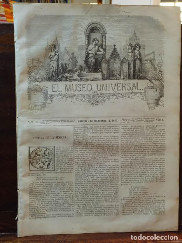 Libros: El museo universal N&ordm;48. 2 de Diciembre de 1866 - Foto 1