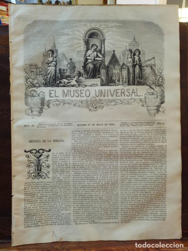 Libros: El museo universal N&ordm;21. 27 de Mayo de 1866 - Foto 1