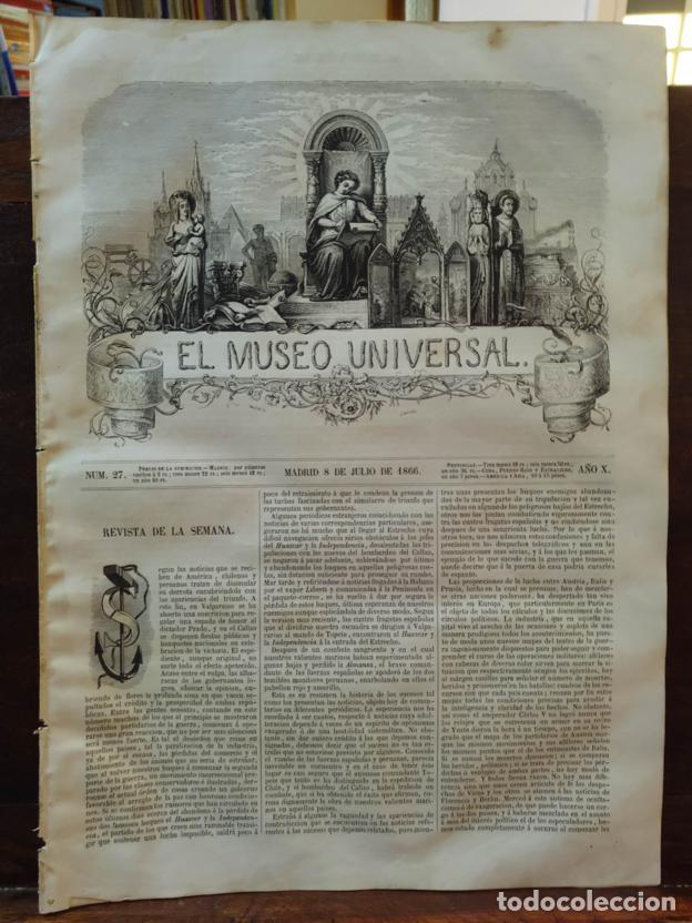 Libros: El museo universal N&ordm;27. 8 de Julio de 1866 - Foto 1