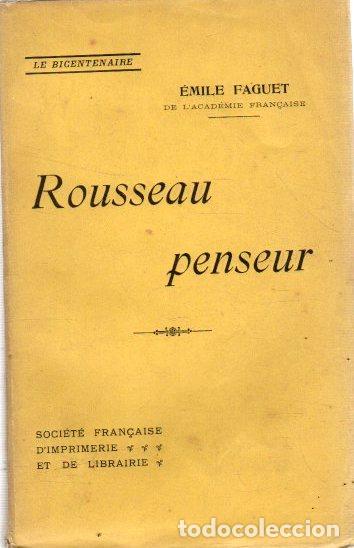 Libros: Rousseau penseur - Faguet, &Eacute;mile - Foto 1