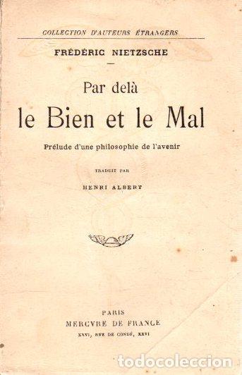 Libros: Par del&agrave; le Bien et le Mal - Nietzsche, Fr&egrave;d&egrave;ric - Foto 1
