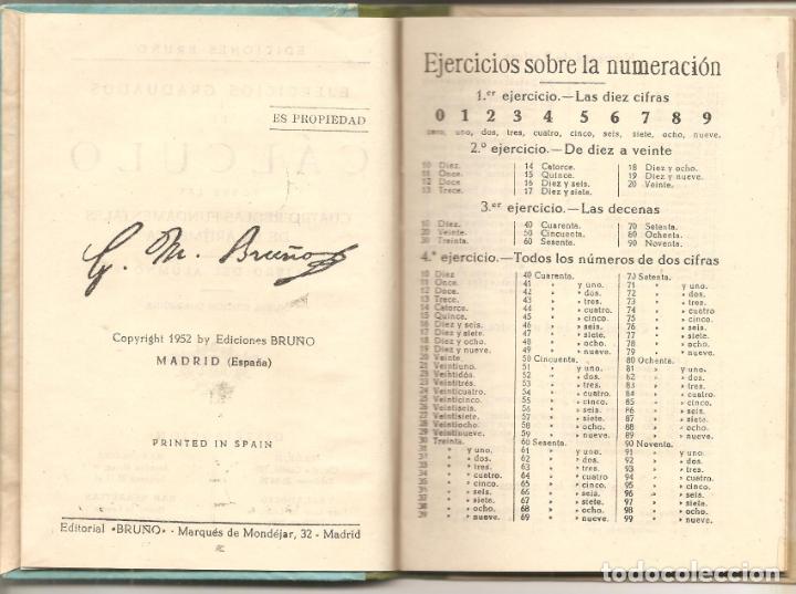Libros: LIBRO, EJERCICIOS DE CALCULO, EDICIONES BRU&Ntilde;O, 1952 - Foto 3