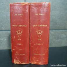Libros: 1943.JOSE ZORRILLA, OBRAS COMPLETAS EN 2 TOMOS.SANTAREN.. Lote 363019280
