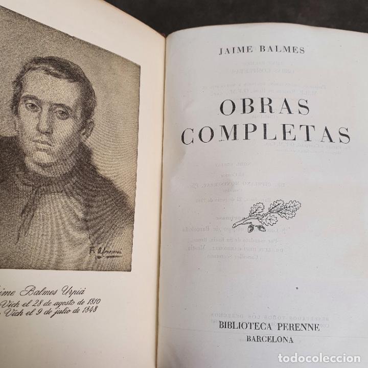 Libros: JAIME BALMES : OBRAS COMPLETAS - DOS TOMOS (SELECTA) - Foto 2