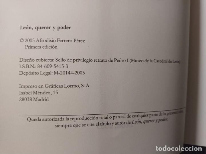 Libros: LE&Oacute;N , QUERER Y PODER - AFRODISIO FERRERO - LE&Oacute;N -2005 - Foto 2