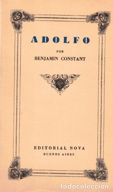 Libros: Adolfo - Constant, Benjamin - Foto 1