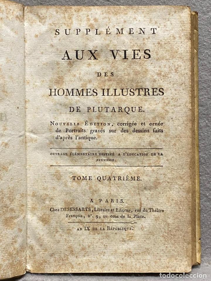 Libros: VIES DES HOMMES ILLUSTRES. 4 tomos. - PLUTARQUE. - Foto 17