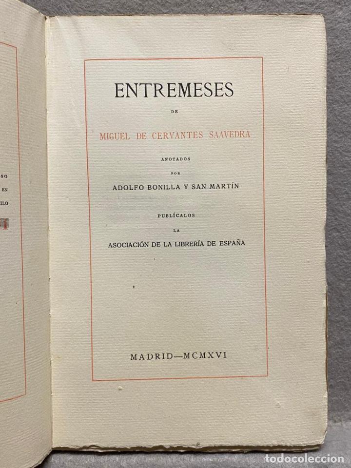 Libros: ENTREMESES. - CERVANTES SAAVEDRA, MIGUEL DE. - Foto 2
