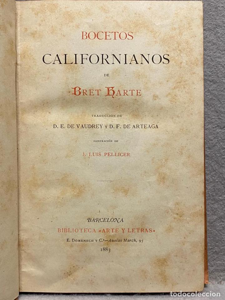 Libros: BOCETOS CALIFORNIANOS. - HARTE, BRET. - Foto 2