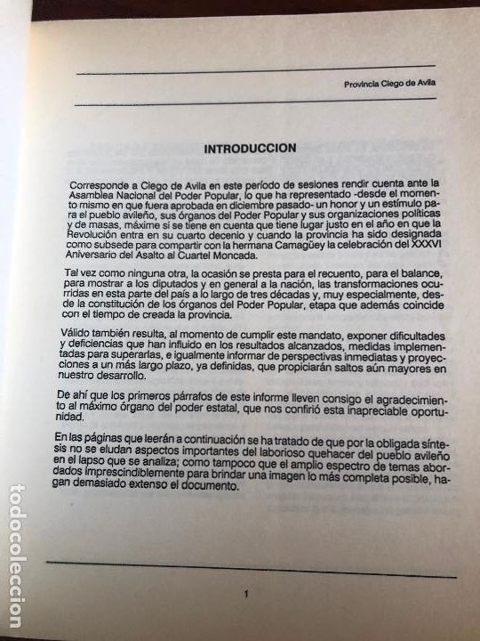 Libros: Ciego de Avila, Informe de rendicion de cuenta a la Asamblea Nacional del Poder Popular - Foto 5