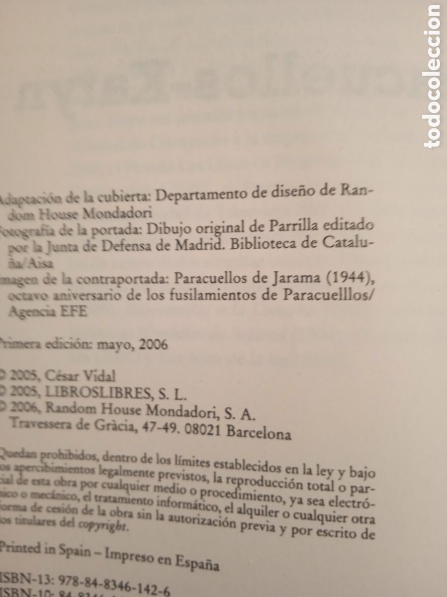 Libros: Paracuellos Katyn. PRIMERA EDICI&Oacute;N. C&eacute;sar Vidal - Foto 2
