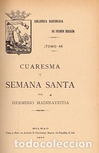 Libros: Cuaresma y Semana Santa. - Madinaveitia, Herminio - Foto 1