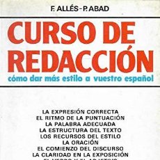 Libros: CURSO DE REDACCION. COMO DAR MAS ESTILO AL ESPAÑOL (9788431500795). Lote 364787571