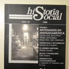 Libros: HISTORIA SOCIAL. NÚM. 31 - VALÈNCIA 1998 - ILUSTRADO. Lote 365243351