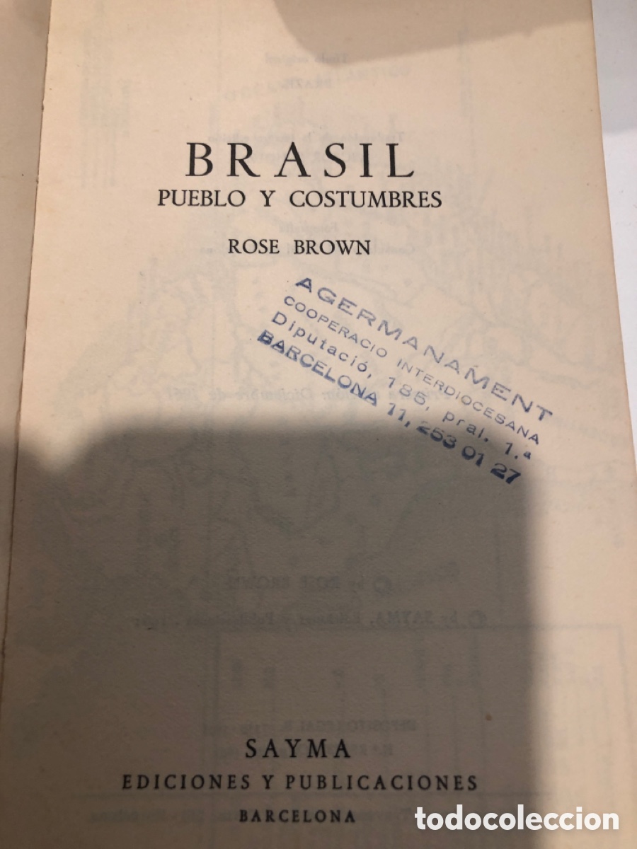 Libros: Brasil. Pueblo y costumbres. Rose Brown - Foto 3