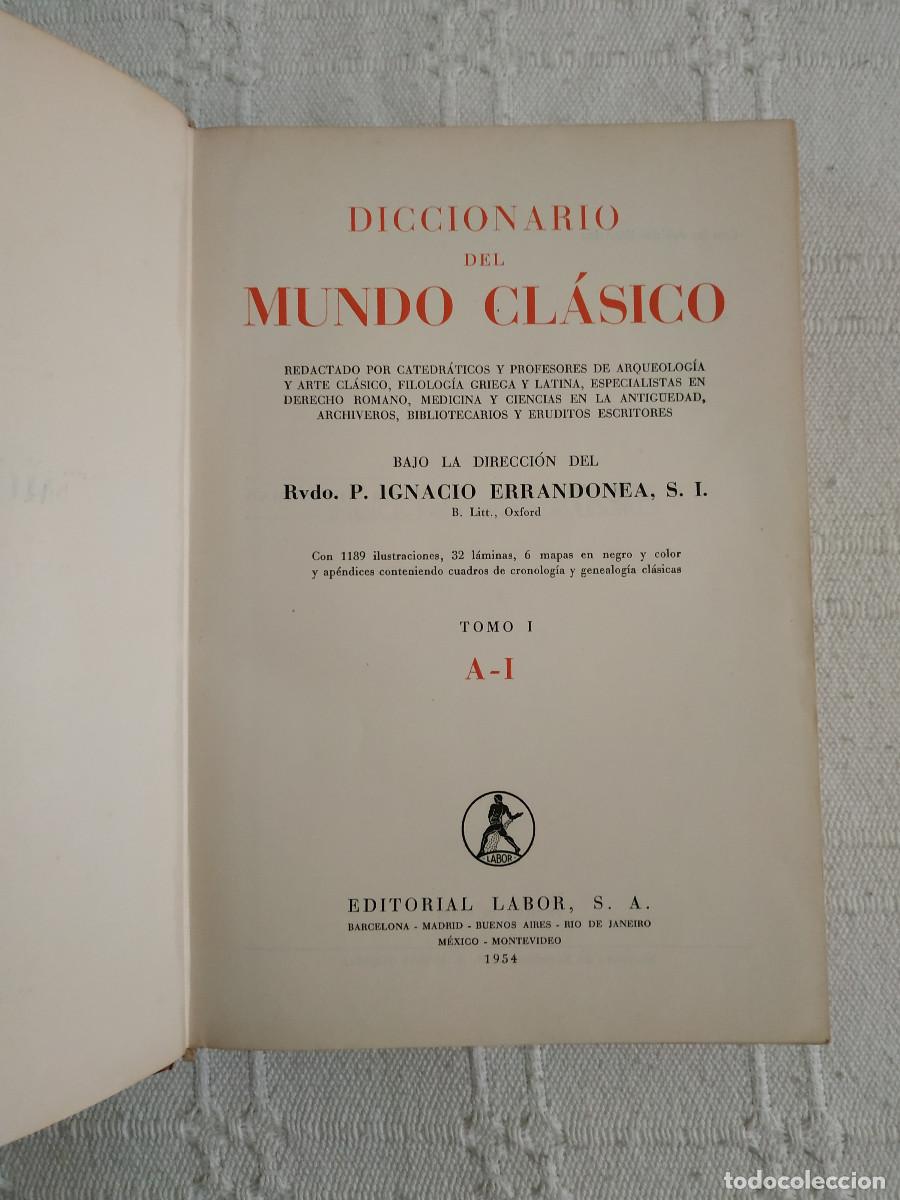 Libros: Diccionario del mundo cl&aacute;sico / Ignacio Errandonea / Labor - Foto 4