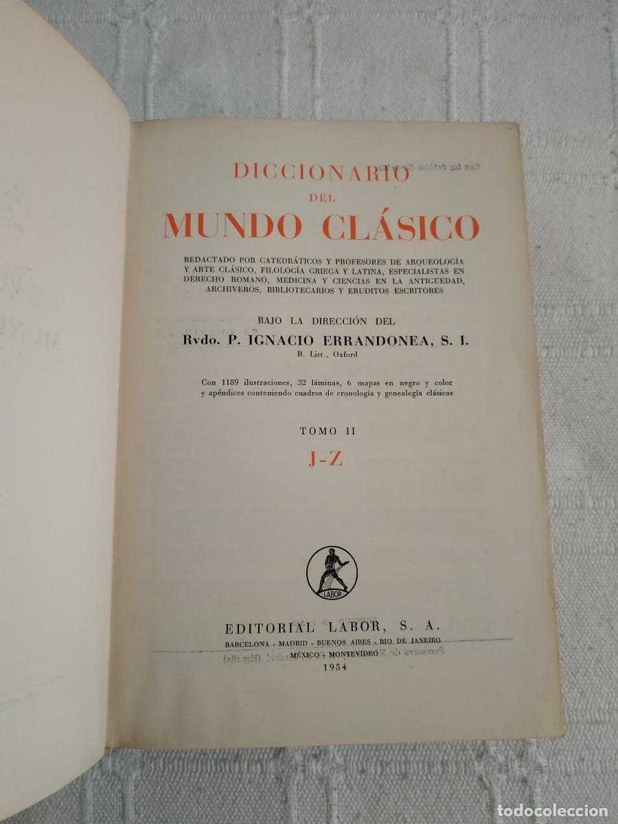 Libros: Diccionario del mundo cl&aacute;sico / Ignacio Errandonea / Labor - Foto 6