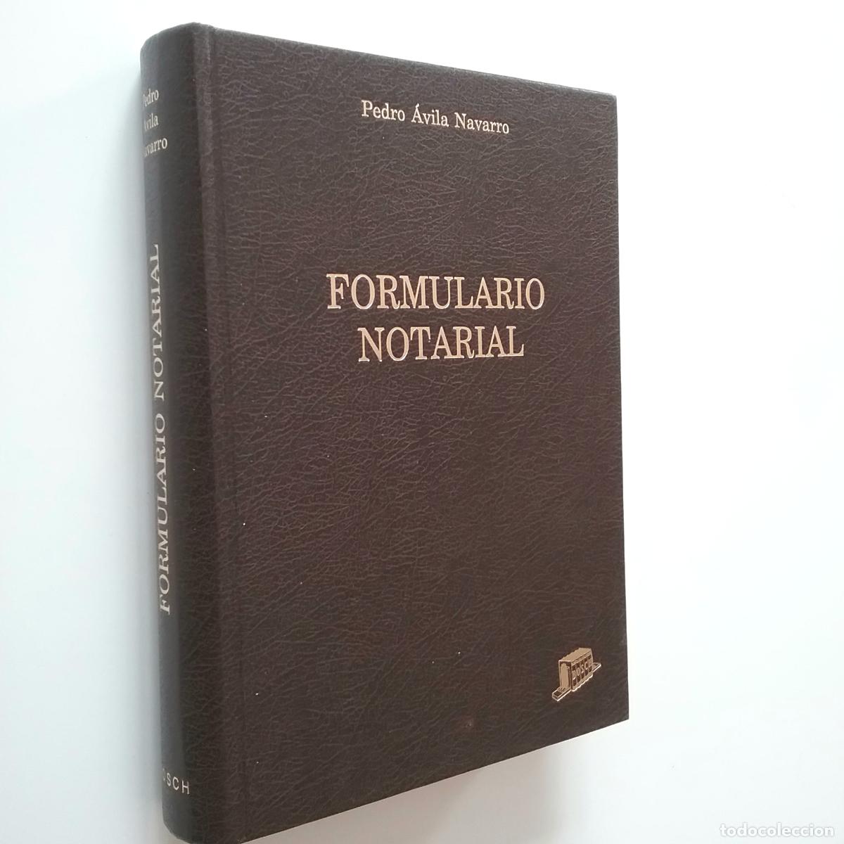 Libros: Pedro &Aacute;vila Navarro - Formulario notarial - Foto 1