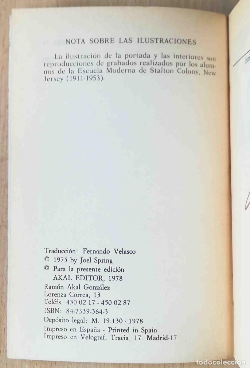 Libros: Introducci&oacute;n a la educaci&oacute;n radical (Joel Spring) Akal 1978 - Foto 2