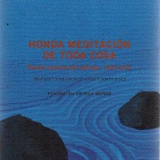 Libros: HONDA MEDITACIÓN DE TODA COSA. POESÍA CANARIA DEL PAISAJE. 1990-2020 - NO CONSTA AUTOR. Lote 365948916