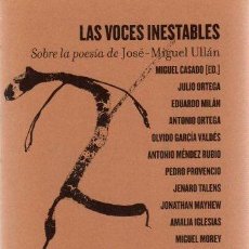 Libros: LAS VOCES INESTABLES. SOBRE LA POESÍA DE MIGUEL ULLÁN - CASADO, MIGUEL. Lote 365948956