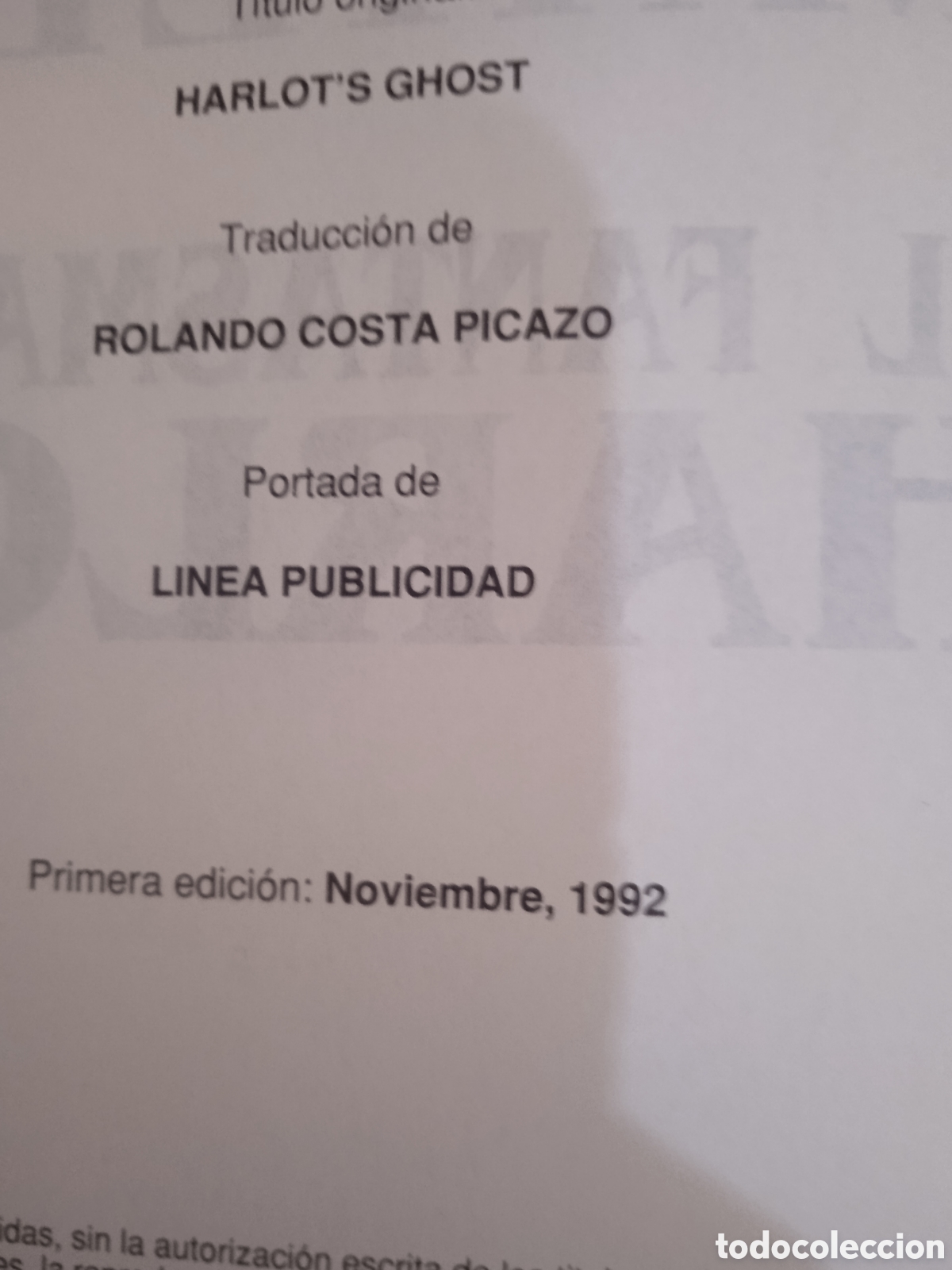 Libros: El fantasma de harlot. PRIMERA EDICI&Oacute;N - Foto 2
