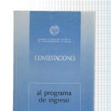 Libros: ADMINISTRADORES DE FINCAS: CONTESTACIONES AL PROGRAMA DE INGRESO. Lote 366119121