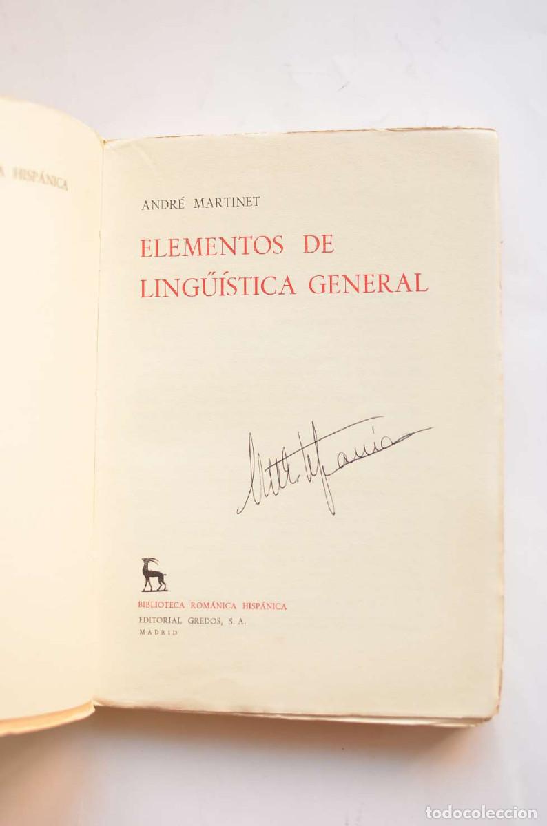 Libros: Elementos de lig&uuml;&iacute;stica general - MARTINET, Andr&eacute; - Foto 2